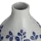 Hello Honey® 15" Blue & White Hand Painted Stoneware Vase